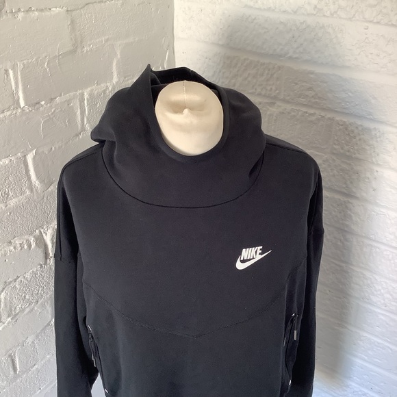 Nike Cropped Oversize Hoodie - Size S - Black - Cotton - P2P 26” - Picture 4 of 7